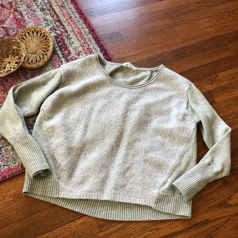 Athleta gray wool blend Crewneck sweater